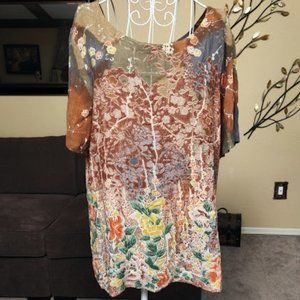 NWT Lotus sz XL floral print top